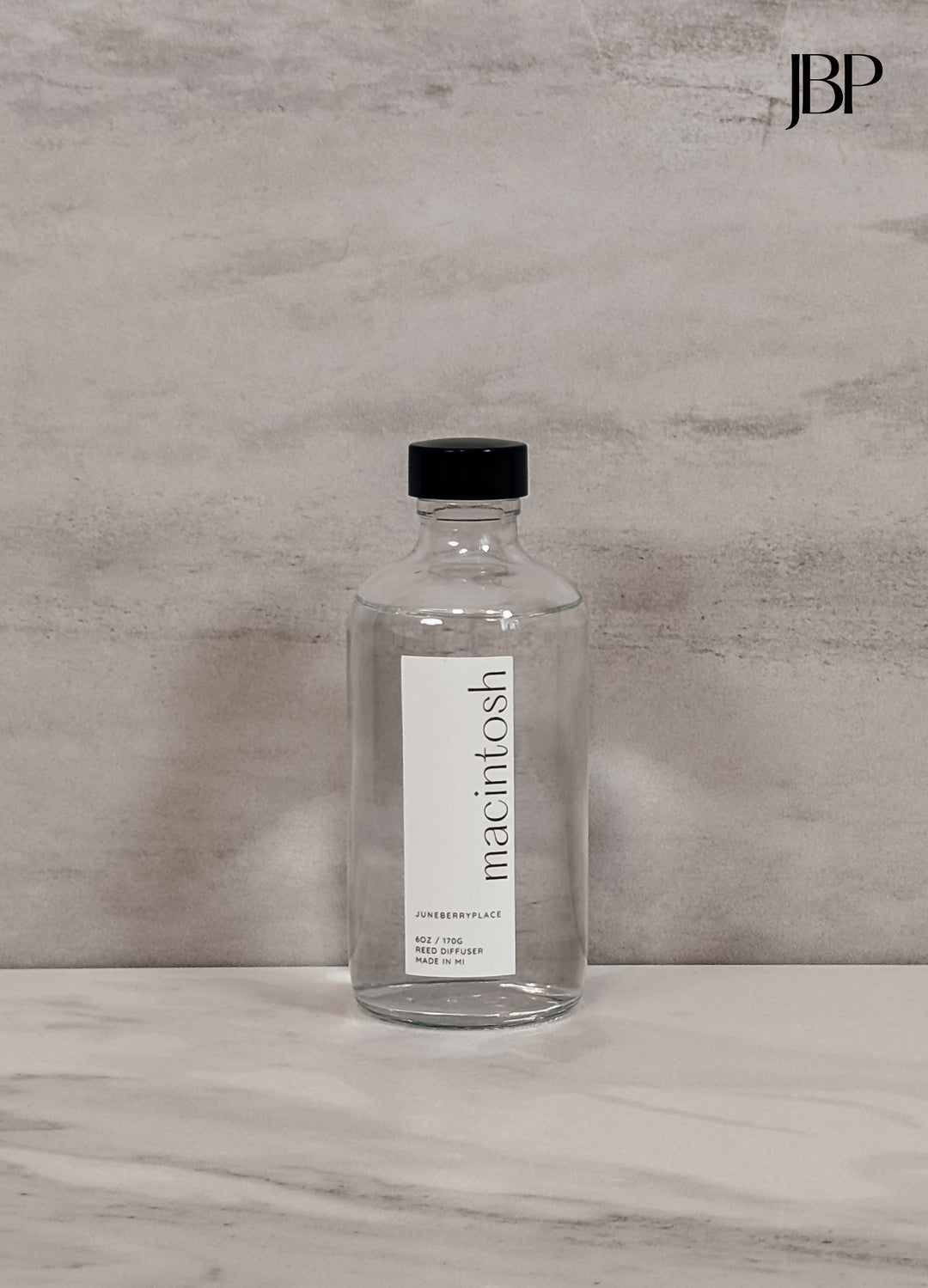 Macintosh Reed Diffuser in a glass bottle, Fall Collection by juneberryplace home fragrances
