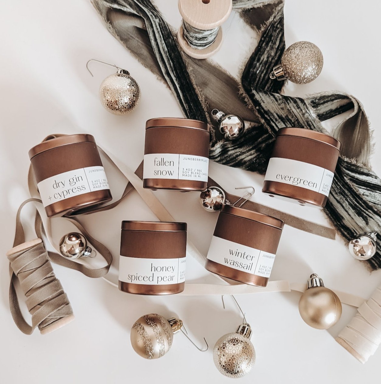 Christmas Candle Gift Set, Mini Candle Bundle for Gifting | juneberryplace home fragrances