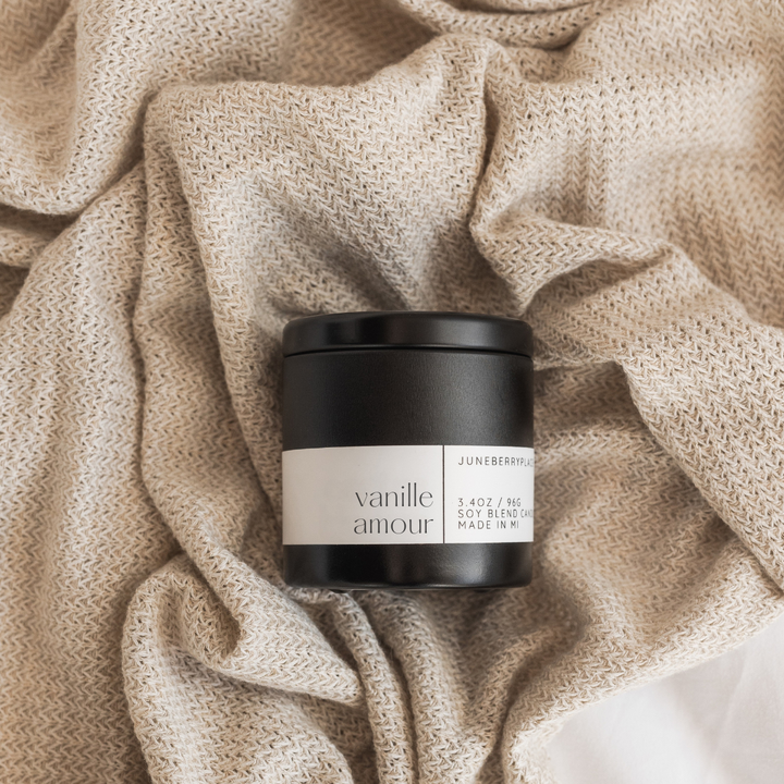 Vanille Amour Wood Wick Candle - Non-Toxic Soy Wax
