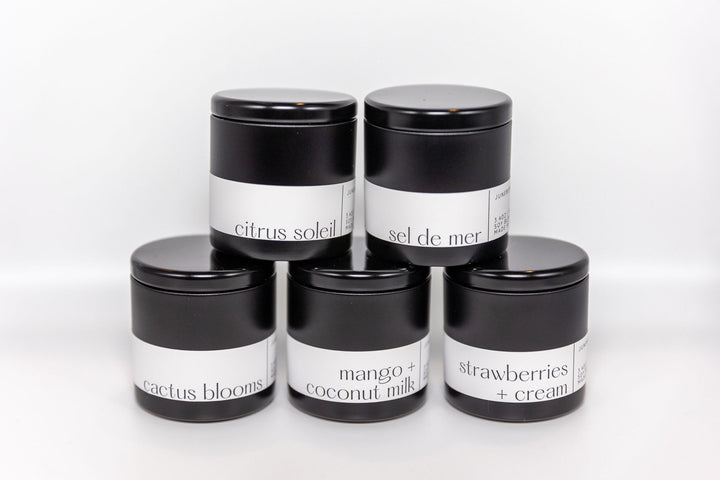 Mini Candle Bundle - Summer Collection in matte black vessels by juneberryplace home fragrances