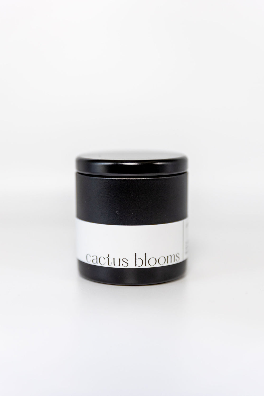 Cactus Blooms Wood Wick Soy Candle in matte black vessel by juneberryplace home fragrances