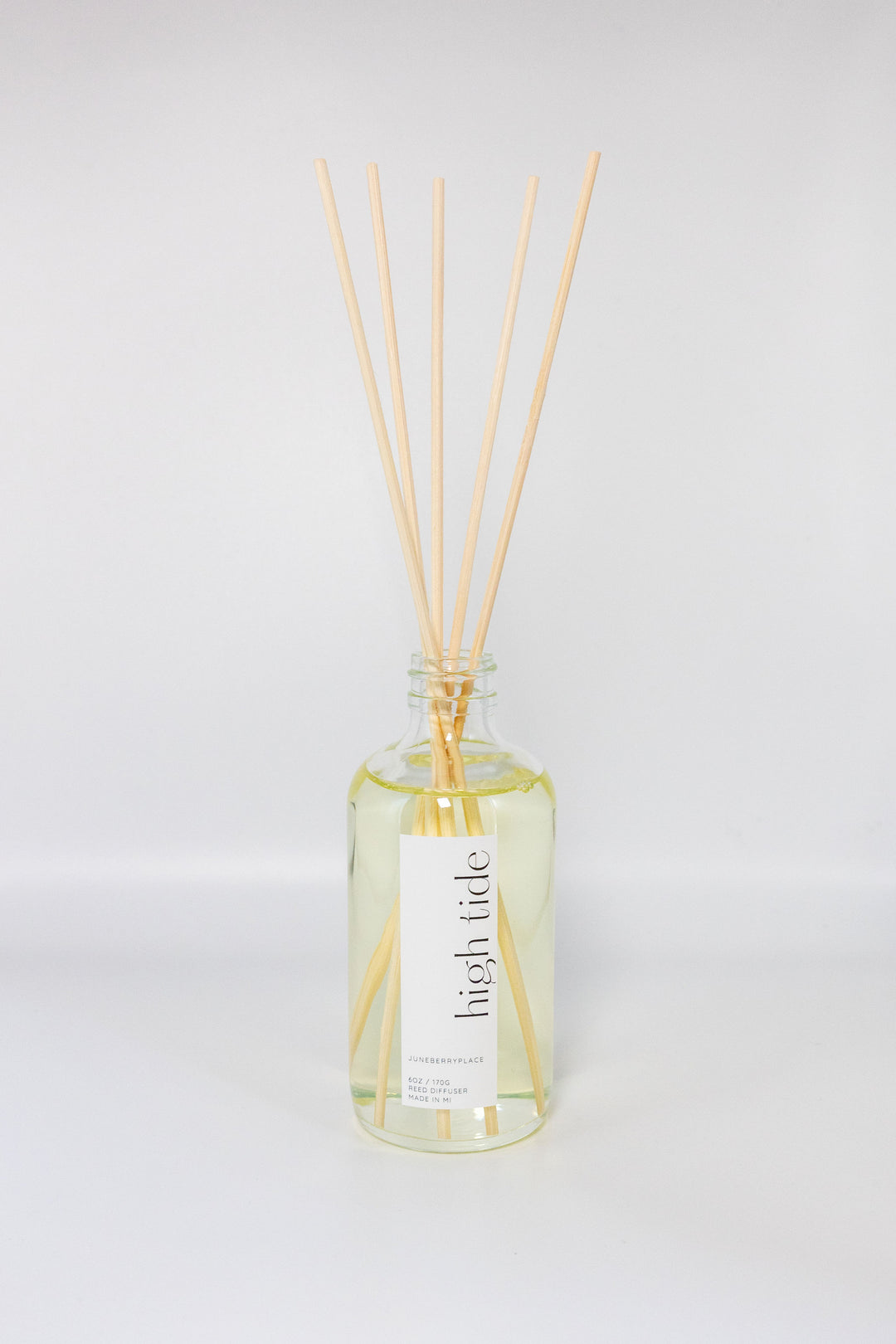 High Tide Reed Diffuser with Reeds - Summer Collection in a glass bottle by juneberryplace home fragrances